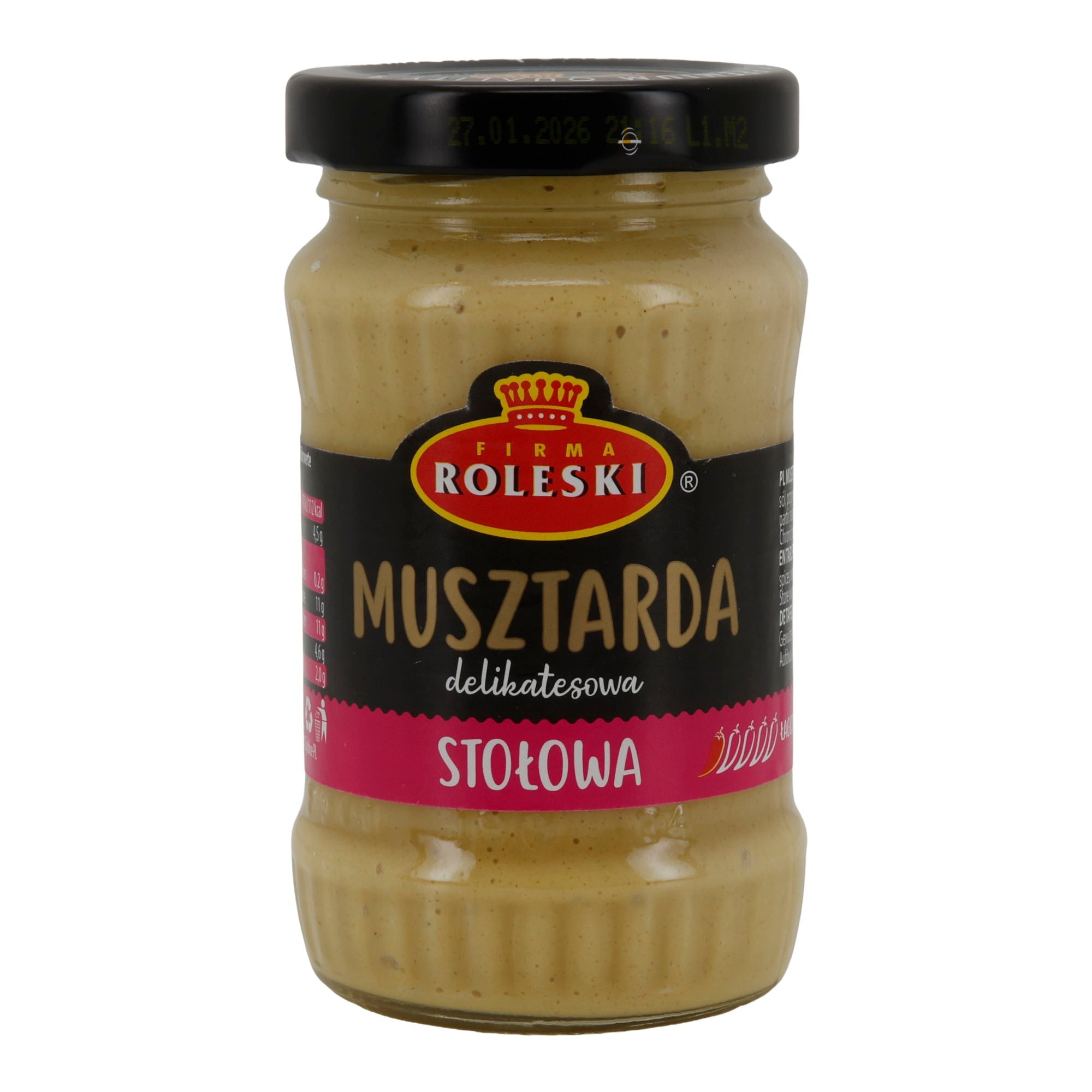 Milde Tafelsenf Roleski Musztarda Stołowa | Senf | mild | 175 g Glas (180 ml) ROLESKI